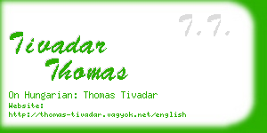 tivadar thomas business card